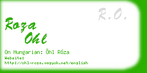 roza ohl business card